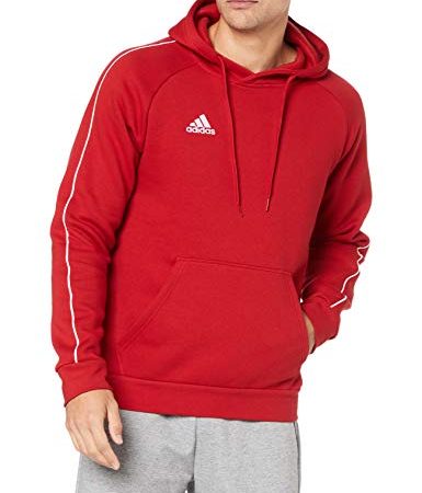 Adidas Core 18 HDE, Felpa con Cappuccio Uomo, Rosso (Power Red/White), M