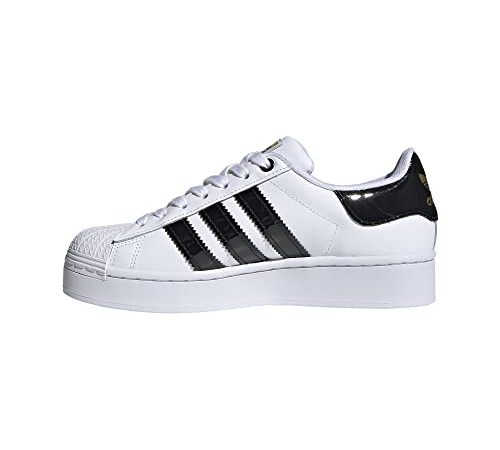 adidas Superstar Bold W, Scarpe da Ginnastica Donna, Ftwr White/Core Black/Gold Met, 38 EU