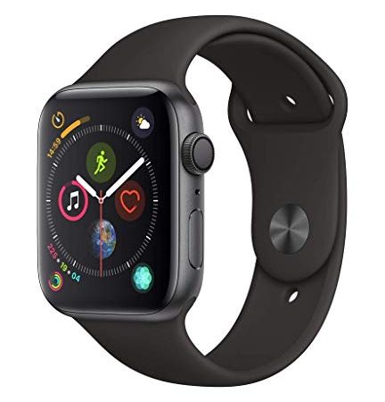 Apple Watch Series 4 (GPS, 44mm) Cassa in Alluminio Grigio Siderale e Cinturino Sport Nero (Ricondizionato)