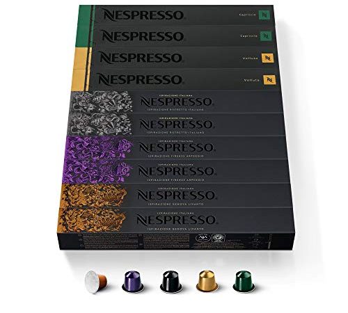 CAPSULE NESPRESSO ORIGINALI - Selezione Balanced, 100 Capsule Nespresso Caffè, Linea Original, Capsule Riciclabili Nespresso