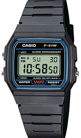 Casio Orologio Digitale Uomo con Cinturino in Resina F-91W-1YER