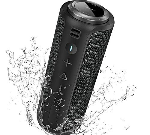 Cassa Bluetooth Portatile Potente SONGLOW: 40W HD Stereo Altoparlante Bluetooth 5.0 Impermeabile IPX7 PartySync Multi-Accoppiamento Con Bass Radiator & DSP & Microfono & AUX