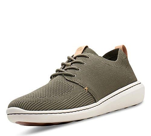 Clarks Step Urban Mix, Scarpe Da Ginnastica Basse Uomo, Verde (Khaki), 43 EU