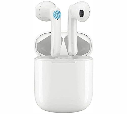 Cuffie Bluetooth, Auricolari Bluetooth 5.1 con Stereo HiFi, Cuffie Wireless con Microfono, Cuffiette Bluetooth con Controllo Touch IPX5 Impermeabili per iPhone Samsung Huawei Xiaomi