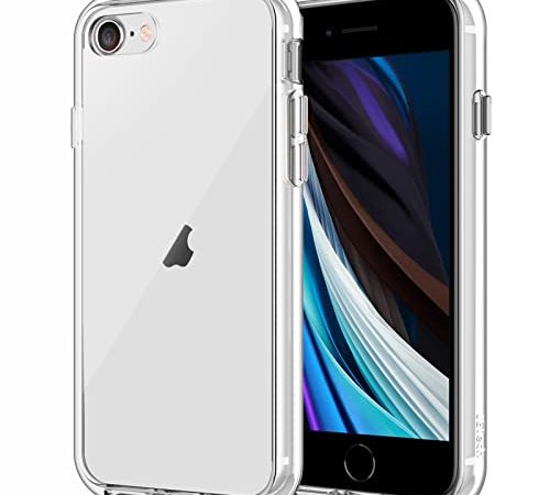 JETech Cover Compatibile iPhone SE 3/2 (modello 2022/2020), iPhone 8/7, Custodia con Paraurti Assorbimento degli Urti e Anti-Graffio (Trasparente)