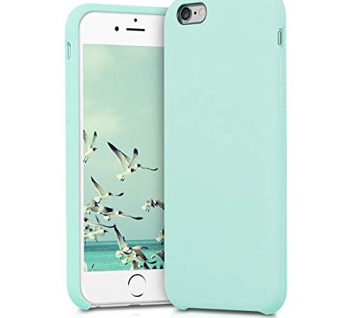 kwmobile Custodia Compatibile con Apple iPhone 6 / 6S - Cover in Silicone TPU - Back Case per Smartphone - Protezione Gommata Menta Matt