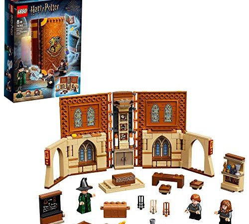 LEGO Harry Potter Lezione di Trasfigurazione a Hogwarts, Libro di Incantesimi con Minifigure Professoressa McGranitt, Giochi da Collezione, 76382