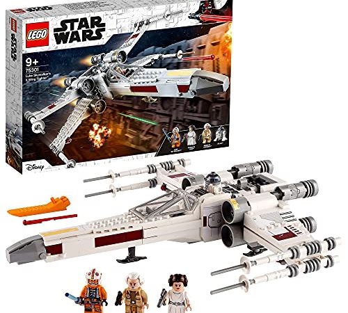 LEGO Star Wars X-Wing Fighter di Luke Skywalker, Giocattolo con la Principessa Leia e il Droide R2-D2, 75301