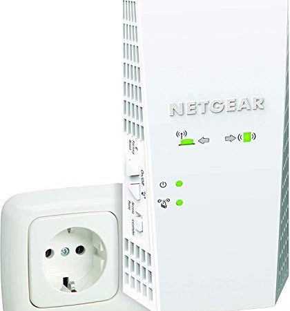 NETGEAR Ripetitore WiFi Mesh AC2200 EX7300, WiFi Extender Dual band, Porta Lan, Ripetitore WiFi wireless compatibile con modem fibra e adsl