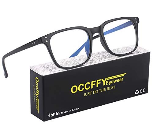 Occffy Occhiali Luce Blu con Anti UV Eyestrain Occhiali Anti Luce Blu per PC, Tablet, Gaming e TV Uomo Donna Oc092