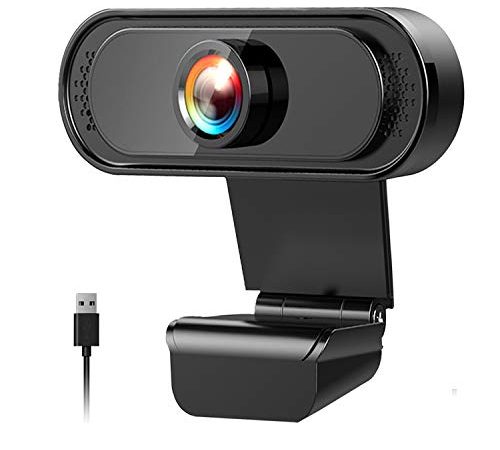 PC Webcam 1080P con Microfono,USB 2.0 Fotocamera,Webcam PC Laptop Desktop Computer USB 2.0 , per YouTube, Gaming Twitch, PC/Mac