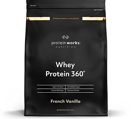 Proteine Whey 360 In Polvere | Vaniglia Morbida | Frullato Ad Alto Contenuto Proteico | Senza Zuccheri Aggiunti e Basso Contenuto Di Grassi | Miscela Di Proteine | THE PROTEIN WORKS | 1.2kg