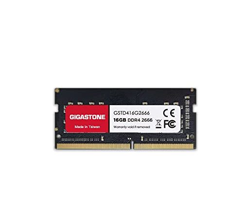 [RAM DDR4] Gigastone RAM 16GB DDR4 16GB Memoria RAM DDR4-2666MHz PC4-21300 Unbuffered Non-ECC 1.2V CL19 SODIMM RAM di Memoria 260 Pin Ideale per laptop