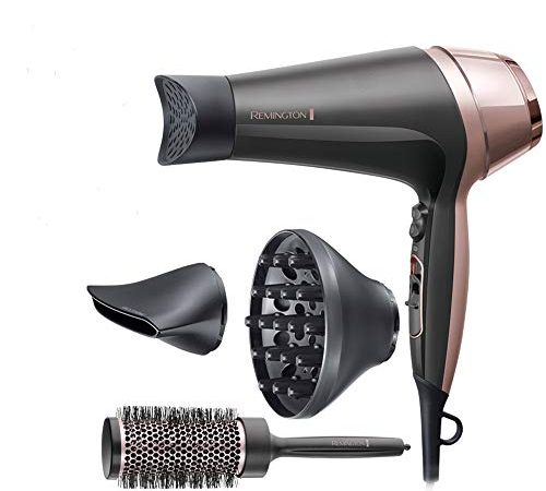 Remington Asciugacapelli Curl&Straight Confidence, 2200 Watt, Nero Rosa D5706