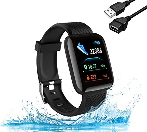 Smartwatch,Fitness Tracker IP68,Activity Tracker,Smart Activity Bracciale,con Frequenza Cardiaca/Monitoraggio del Sonno/Contacalorie/Contapassi,Collegare Directly All'USB per Caricare