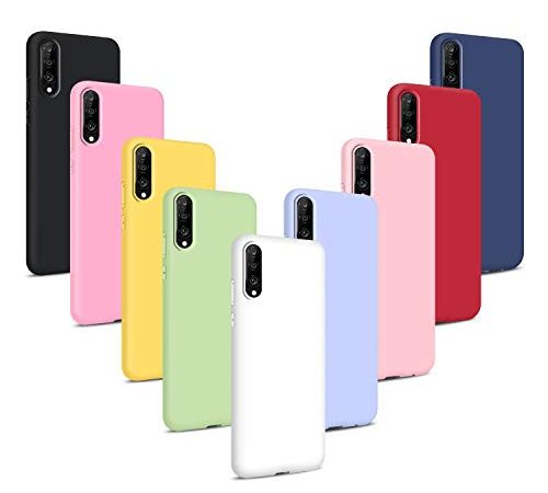 9X Cover per Samsung Galaxy A50/ Samsung Galaxy A30S, Morbido Silicone Case Tinta Unita Ultra Sottile Custodia TPU Flessibile Gomma Protezione Posteriore Antiscivolo Protettiva Skin Caso - 9 Colori