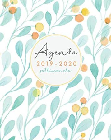 Agenda 2019 2020 settimanale A5: Agenda 2019-2020 italiano | settembre 2019 - dicembre 2020 | Agenda 16 mesi 2019 2020