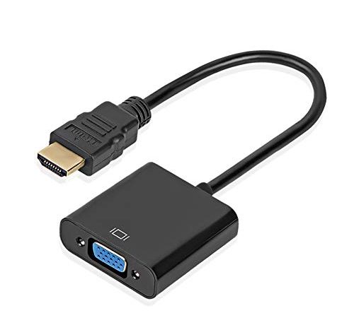 Alextry Adattatore da hdmi a vga adattatore da convertitore maschio a famiglia 1080p per tablet pc portatile novità (1 pz nero )