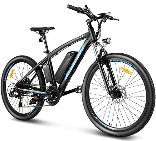 ANCHEER 27.5" Mountain Bike Elettrica per Adulti, E-Bike 250W con Batteria agli Ioni di Litio 36V 10Ah, Bicicletta Elettrica con Display LCD, 21 Marce Professionali