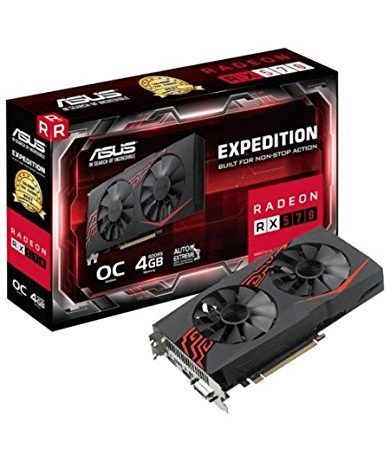 Asus EX-RX570-O4G Scheda Grafica, Nero