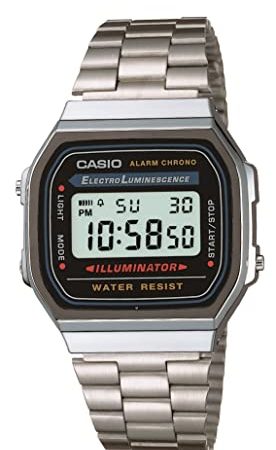 Casio Orologio Digitale Uomo con Cinturino in Acciaio Inox A168WA-1YES