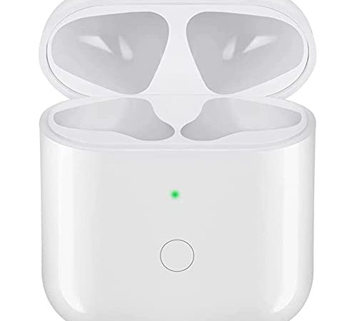 Cenfoliy Sostituzione Della Custodia di Ricarica Wireless Compatibile con Airpods 1 e 2, Wireless Charging Case con Pulsante di Sincronizzazione dell'associazione Bluetooth, Nessun Auricolare