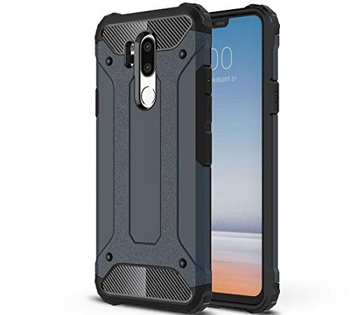 Custodie LG for Il Caso della Copertura Posteriore di LG G7 THINQ di Tutto Il Corpo Robusto TPU + PC Combinazione Custodie LG (Colore : Navy Blue)