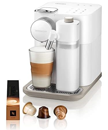 De’Longhi Nespresso EN650.W Gran Lattissima, Macchina da caffè espresso con sistema a capsule, Riscaldamento rapido, Spegnimento automatico, 6 differenti ricette, Bianco, Made in Italy