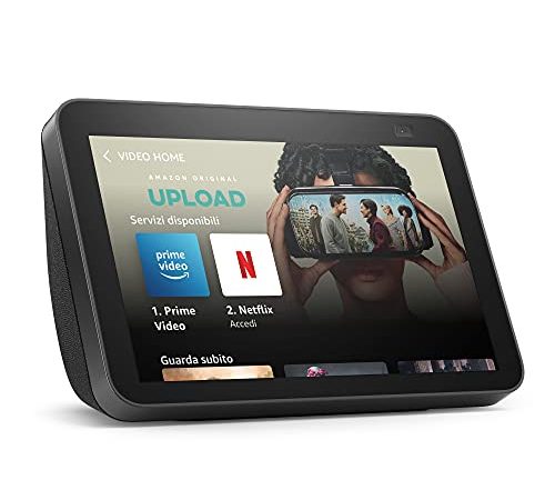 Echo Show 8 (2ª generazione, modello 2021) | Schermo intelligente HD con Alexa e telecamera da 13 MP | Antracite