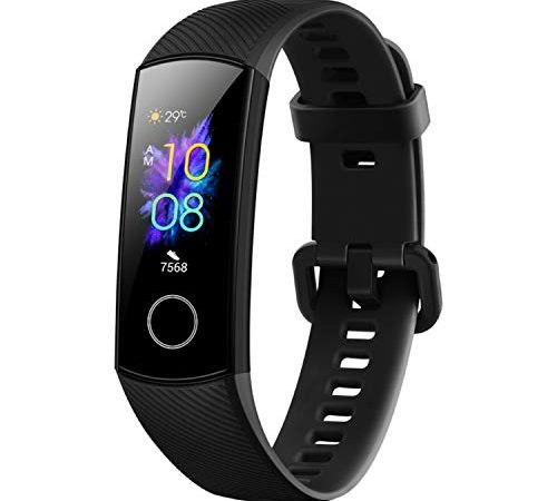 Honor Band 5 Fitness Tracker, Monitoraggio SpO2, Battito Cardiaco 24/7 e Sonno, Display Touch AMOLED 0.95 Pollici, Schermo Curvo da 2.5D, Meteorite Black