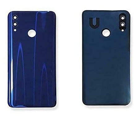 KIT 3 Pezzi Copri Batteria + biadesivo + lente compatibile per Huawei View 10 LITE/Honor 8X / JSN-L11 JSN-L21 JSN-L22 n.1 Vetro Posteriore Back Cover Retro Scocca + adesivo + Lente con cornice blu