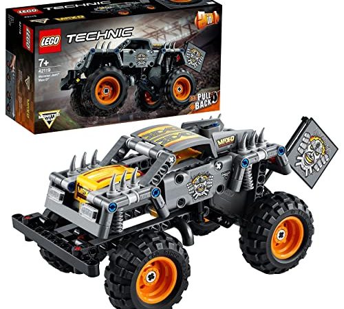 LEGO Technic Monster Jam Max-D, Kit di Costruzione 2 in 1, Truck, Quad, Auto Pull-Back, Idea Regalo per Compleanno o Natale per Bambini, 42119