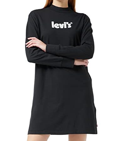 Levi's LS Graphic Tee Knit DRES Dress Seasonal Kleid, Blacks, XS Donna