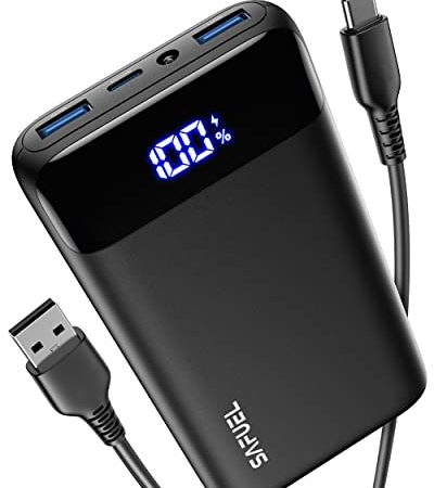 SAFUEL Power Bank 20000mAh, 22.5W PD3.0 QC4.0 Carica Super Rapida con Display LED Caricatore Portatile, Tri-Uscite Powerbank per iPhone 12 Pro Samsung Google Huawei Xiaomi Switch ECC.