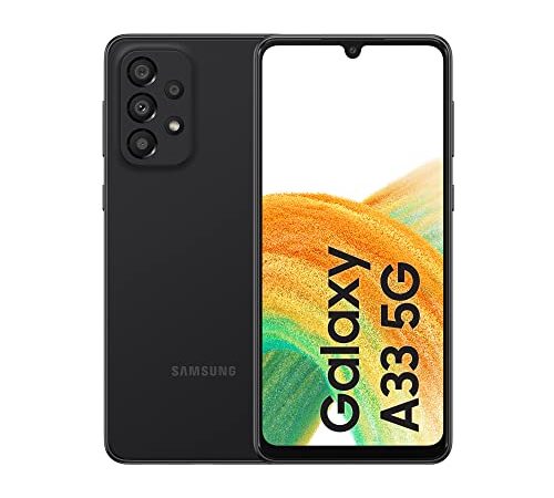 Samsung Galaxy A33 5G Smartphone Android, Display Infinity-U FHD+ Super AMOLED 6.4”¹, 6GB RAM e 128GB di memoria interna espandibile², Batteria 5.000 mAh, Awesome Black [Versione Italiana]