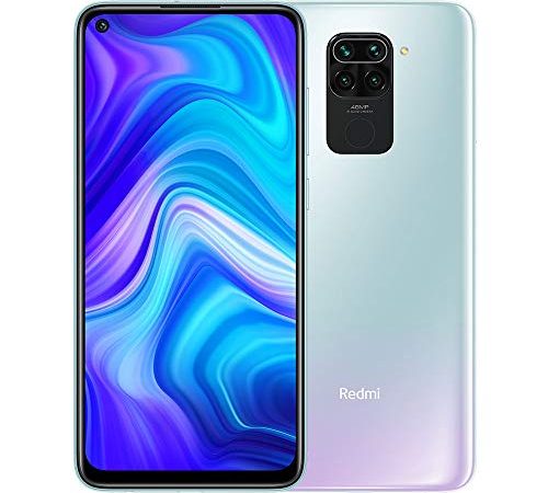 Xiaomi Redmi Note 9 Smartphone - 4 GB + 128 GB, 48 MP Quad Camera Hotshot, 6.53”FHD + DotDisplay, 5020 mAh, 3.5mm Cuffie Jack, NFC, Bianco (Polar White)