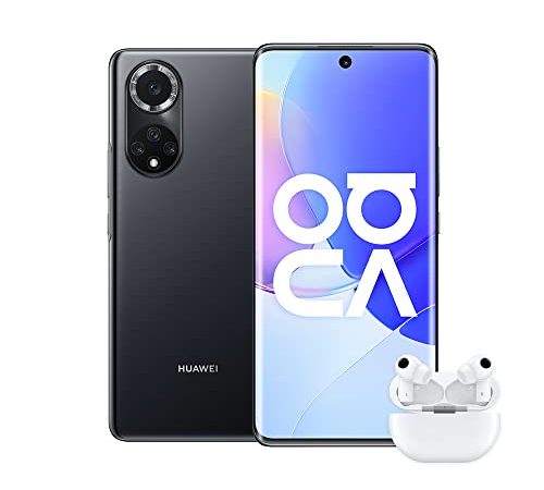 HUAWEI nova 9 Smartphone, Fotocamera Ultra Vision da 50 MP, Display OLED a 120 Hz, Batteria di lunga durata con HUAWEI SuperCharge da 66 W, 8GB + 128GB, EMUI 12, con Freebuds pro Bianche, Black