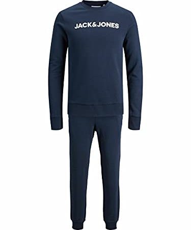 JACK & JONES JACLOUNGE Set Noos Set di Pigiama Uomo, Blu (Navy Blazer), M