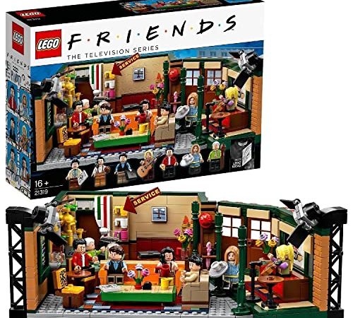 LEGO 21319 Ideas Central Perk, Set con l'Iconico Caffè e 7 Minifigure Friends, Gadget per il 25° Anniversario della Serie TV, Costruzioni per Adulti