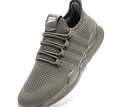 Sneakers Uomo Scarpe Estive Ginnastica Uomo Sportive Trail Running Trekking Tennis Scrapa da Lavoro Comode Grigio 43