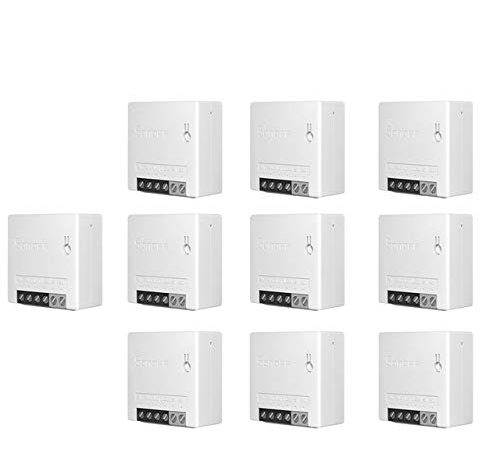 Sonoff Mini DIY-WiFi interruttori WiFi Wireless intelligente bidirezionali, timer, interruttori di luce, moduli di controllo remoto funzionano con Alexa.10pcs