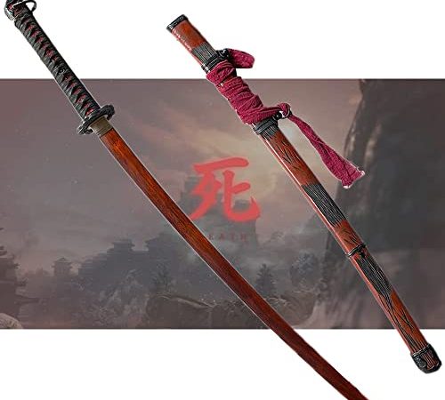 WWMM 103cm Katana Sekiro, Spada Samurai di Legno Fatto A Mano, Katana Sekiro: Shadows Die Twice Gioco per Cosplay, Collezionare, Regali (Color : B)