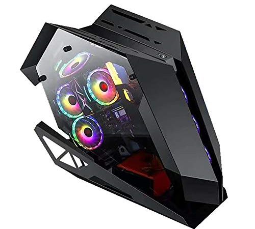 XINKO Case da Gioco ATX Case per Computer ATX: Ventola in Vetro temperato per Desktop e Supporto per Il Raffreddamento ad Acqua