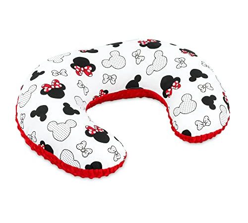 Cuscino per allattamento piccolo scoiattolo minky 130 x 45 cm - cuscino per posizionamento del bambino cuscino per allattamento al seno per gli spostamenti Mouse rosso