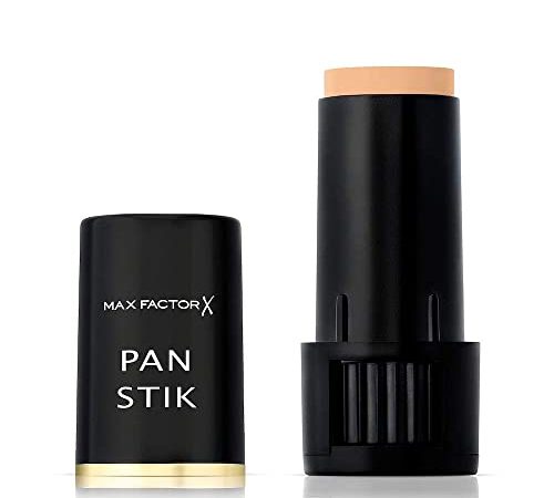 Max Factor - Fondotinta Compatto Pan Stik - Stick Multiuso 3in1: Fondotinta, Correttore e Contouring - 014 Cool Copper - 9 g