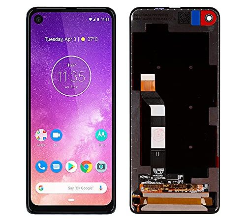 SwarKing Display LCD compatibile con Motorola One Action & One Vision Touch Screen Digitizer (nero senza cornice) Ricambi con attrezzi gratuiti