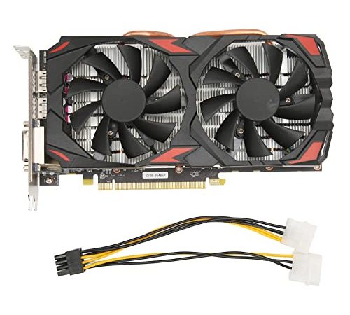 Elprico Scheda Grafica RX 580, 8 GB GDDR5 256 Bit Grafica per Videogiochi Supporto GPU 8K Gaming Mining Card per PC da Gioco, DisplayPort, HDMI, DVI Sistema di Raffreddamento a Doppia Ventola