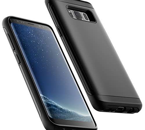 JETech Cover Antiurto per Samsung Galaxy S8 (NON per S8 Plus +), Custodia Doppio Strato Protettiva con Assorbimento Degli Urti (Nero)