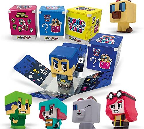 Sbabam s.r.l.- Squishy Tpoc Plays. Pack da 4 Surprise Block. Trovi Personaggi Differenti da schiacciare. Sono profumati, 123CN/21