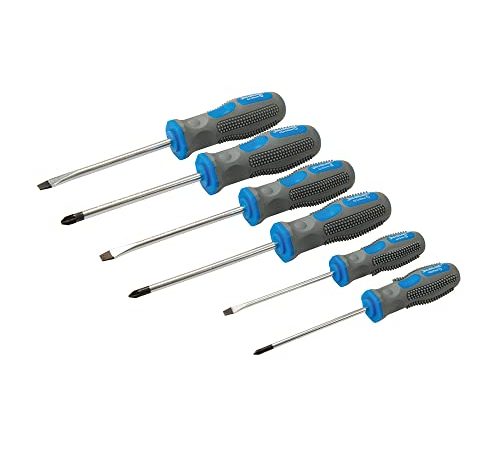 Silverline 546524 - Set 6 cacciaviti, colore Blu